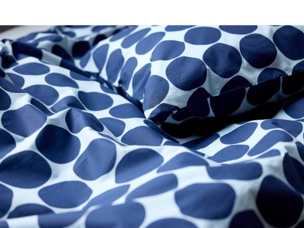 BITZ Södahl Bubbles Bed Linen 140 X 200 Cm Linen Blue