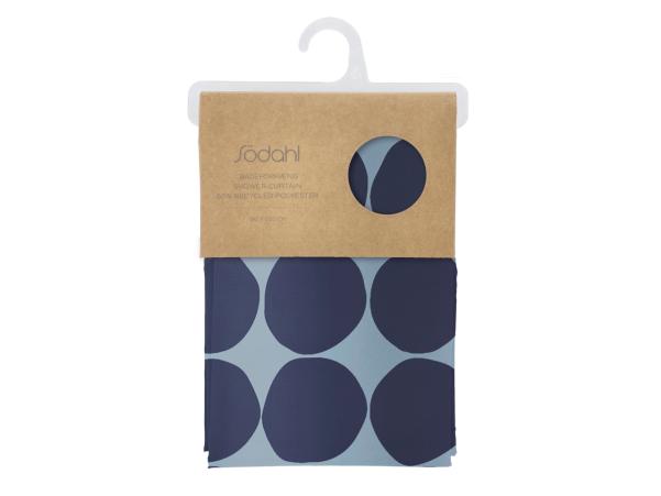 BITZ Södahl Bubbles Shower Curtain 180 X 220 Cm Linen Blue