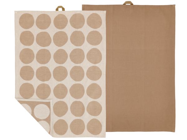 BITZ Södahl Bubbles Tea towel 50 x 70 cm 2 pcs Warm Taupe