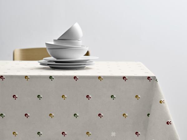 BITZ Södahl Christmas Hearts Acrylic tablecloth w. antislip 140 cm Red
