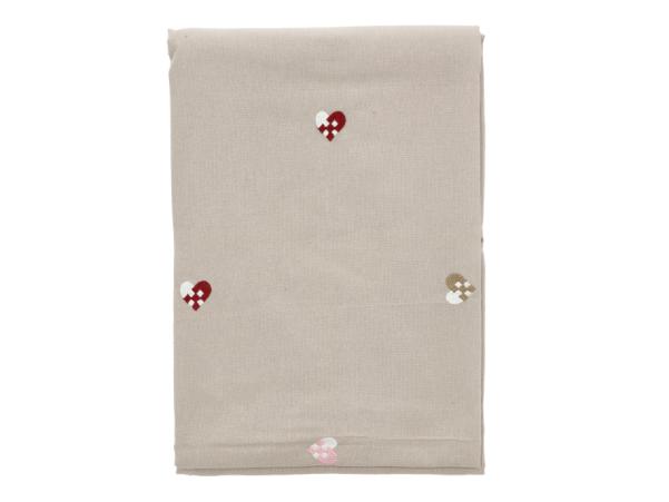 BITZ Södahl Christmas Hearts Embroidery Christmas Tablecloth 140 X 320 Cm Rose