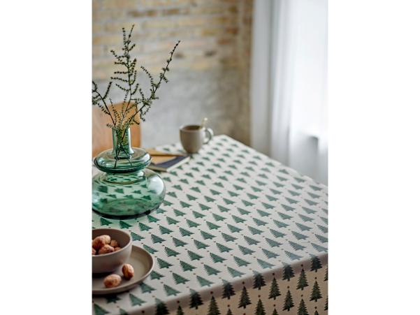 BITZ Södahl Christmas Trees Acrylic Tablecloth W. Antislip 140 Cm Pine Green