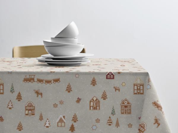 BITZ Södahl Gingerbread Acrylic tablecloth w. antislip 140 cm Nature