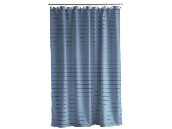 BITZ Södahl Line Shower Curtain 180 x 200 cm Sky Blue