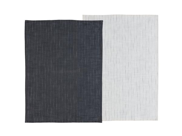 BITZ Södahl Line Tea towel 50 x 70 cm 2 pcs Ash/White