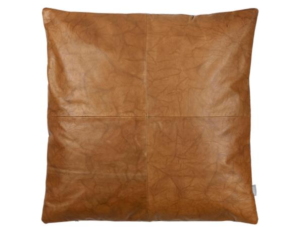 BITZ Södahl Lodge leather Cushion 60 x 60 cm Black/tobacco