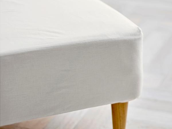 BITZ Södahl organic Calm Box sheet 140 x 200 x 30 cm Offwhite
