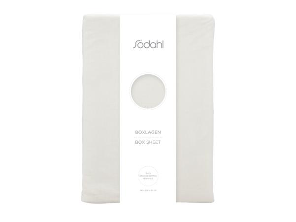 BITZ Södahl Organic Calm Box Sheet 180 X 200 X 30 Cm Offwhite