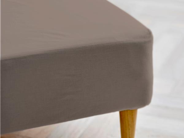 BITZ Södahl organic Calm Box sheet 180 x 200 x 30 cm Taupe