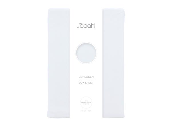 BITZ Södahl Organic Calm Box Sheet 180 X 200 X 30 Cm White
