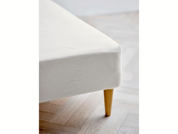 BITZ Södahl Organic Calm Box Sheet 90 X 200 X 30 Cm Offwhite