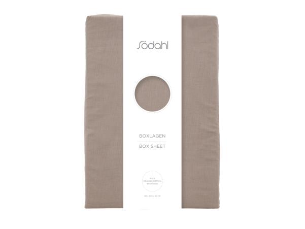 BITZ Södahl Organic Calm Box Sheet 90 X 200 X 30 Cm Taupe