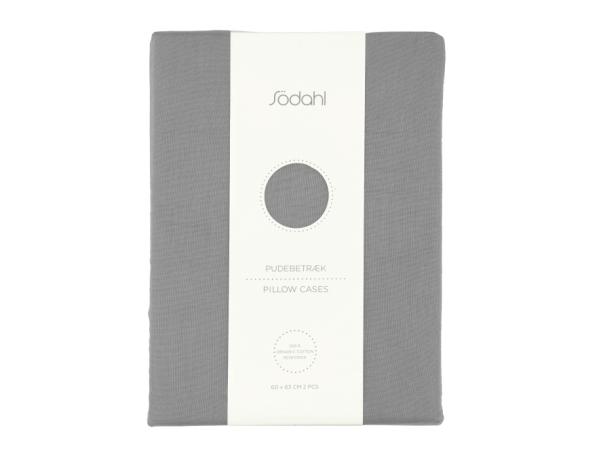 BITZ Södahl Organic Calm Pillowcase 60 X 63 Cm 2 Pcs Stone Grey