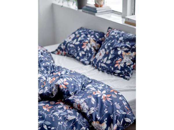 BITZ Södahl Organic Garden Bloom Bed Linen 135 X 200 Cm Indigo
