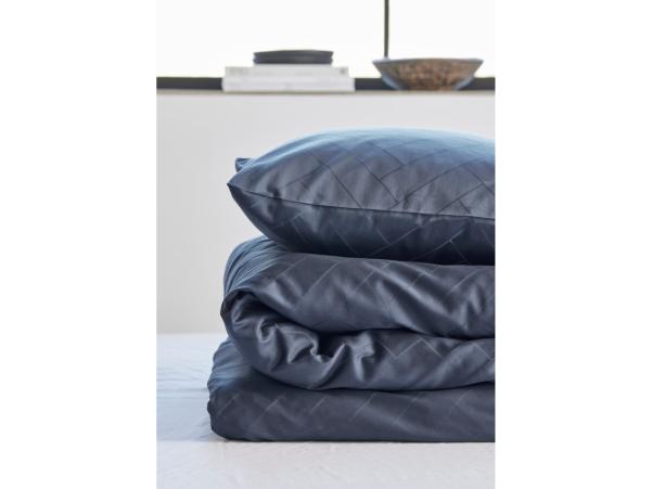 BITZ Södahl Organic Tiles Bed Linen 140 X 200 Cm Ink Blue