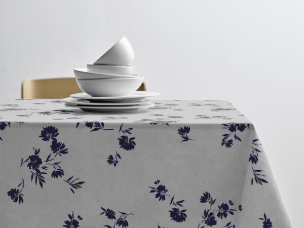 BITZ Södahl Silhouette Acrylic tablecloth w. antislip 140 cm Cloud grey