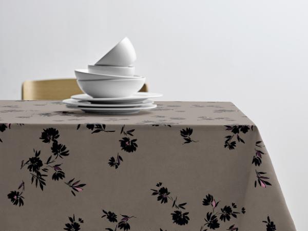 BITZ Södahl Silhouette Acrylic tablecloth w. antislip 140 cm Taupe