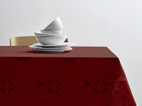 BITZ Södahl Star Damask Christmas tablecloth 140 x 270 cm Red
