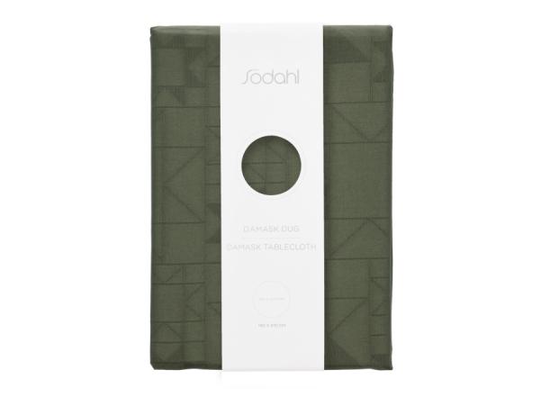 BITZ Södahl Star Damask Christmas Tablecloth 140 X 370 Cm Forest Green