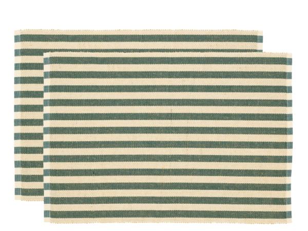 BITZ Södahl Statement Stripe Placemat 33 x 48 cm 2 pcs Green