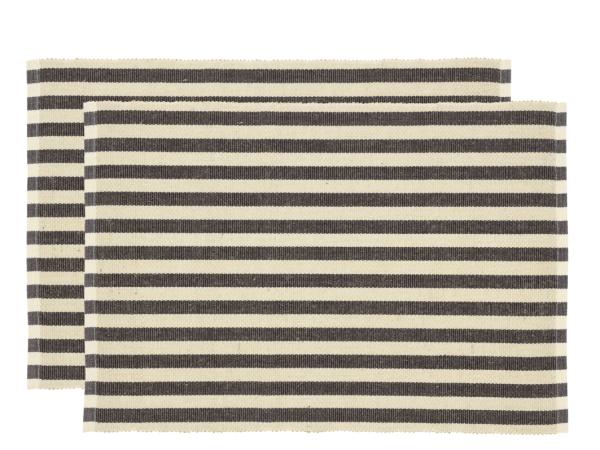 BITZ Södahl Statement Stripe Placemat 33 x 48 cm 2 pcs Ash
