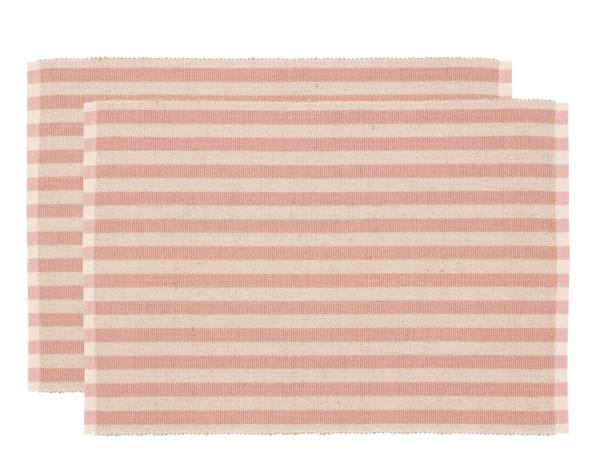 BITZ Södahl Statement Stripe Placemat 33 x 48 cm 2 pcs Rose