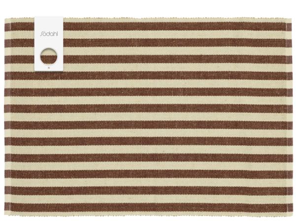 BITZ Södahl Statement Stripe Placemat 33 X 48 Cm 2 Pcs Coffee Brown