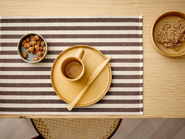 BITZ Södahl Statement Stripe Placemat 33 X 48 Cm 2 Pcs Coffee Brown
