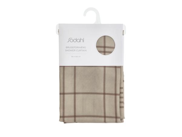 BITZ Södahl Tartan Shower Curtain 180 X 200 Cm Offwhite