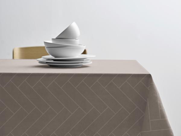 BITZ Södahl Tiles Damask Tablecloth 140 x 220 cm Taupe
