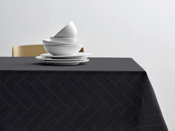 BITZ Södahl Tiles Damask Tablecloth 140 x 320 cm Ash