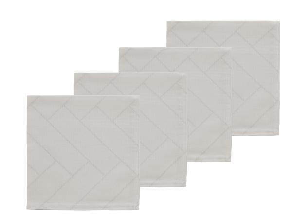 BITZ Södahl Tiles Napkins 45 x 45 cm 4 pcs Light Grey