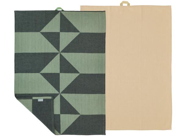 BITZ Södahl Twist Tea towel 50 x 70 cm 2 pcs Hedge Green
