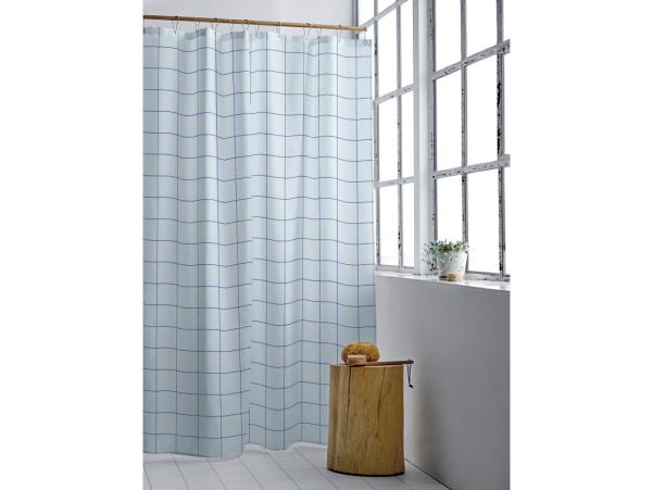 BITZ Södahl Vista Shower Curtain 180 X 220 Cm Linen Blue
