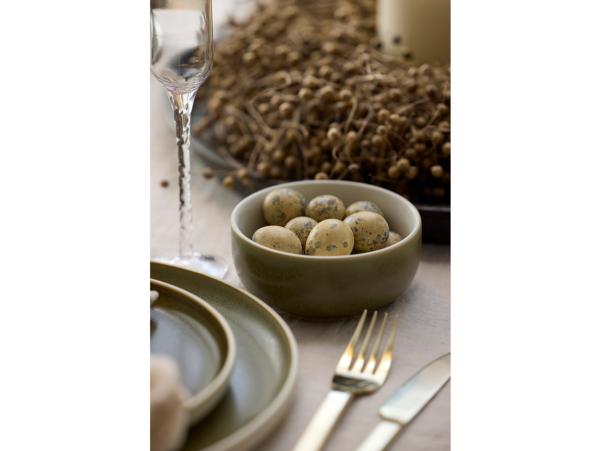 BITZ Studio Round North Bowl Dia 11 Cm Matte Moss/Matte White