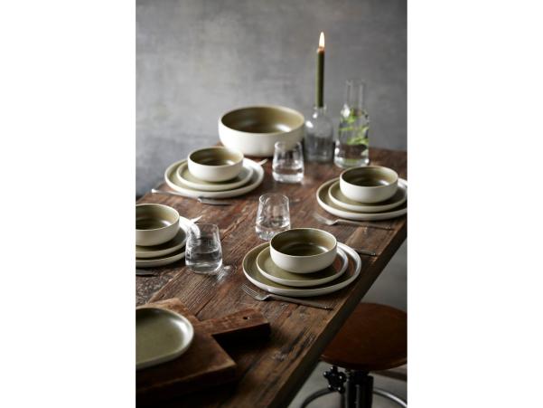 BITZ Studio Round North Bowl Dia 11 Cm Matte White/Matte Moss