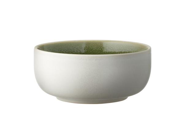 BITZ Studio Round North Bowl Dia 11 cm Matte white/Shiny moss