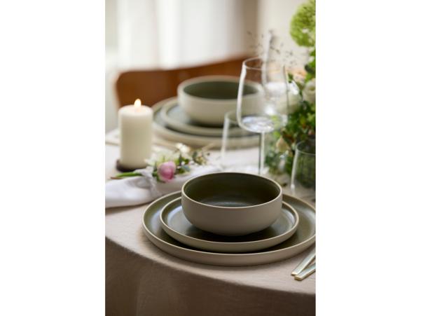 BITZ Studio Round North Bowl Dia 15 Cm Matte White/Matte Moss