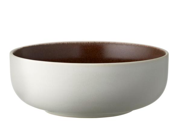 BITZ Studio Round North Bowl Dia 15 cm Matte white/Matte bark