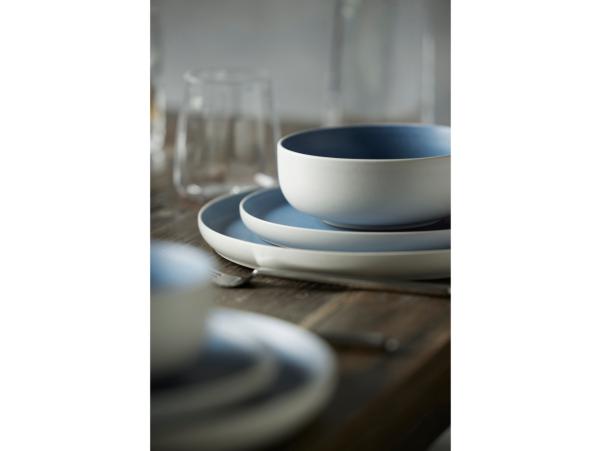 BITZ Studio Round North Dinner Plate Dia 27 Cm Matte White/Matte River