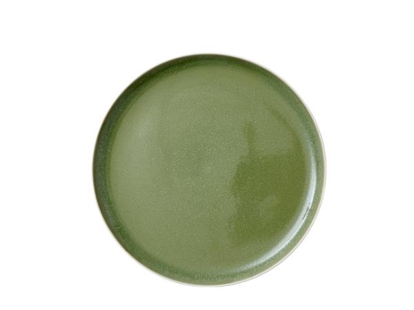 BITZ Studio Round North Dinner plate Dia 27 cm Matte white/Shiny moss