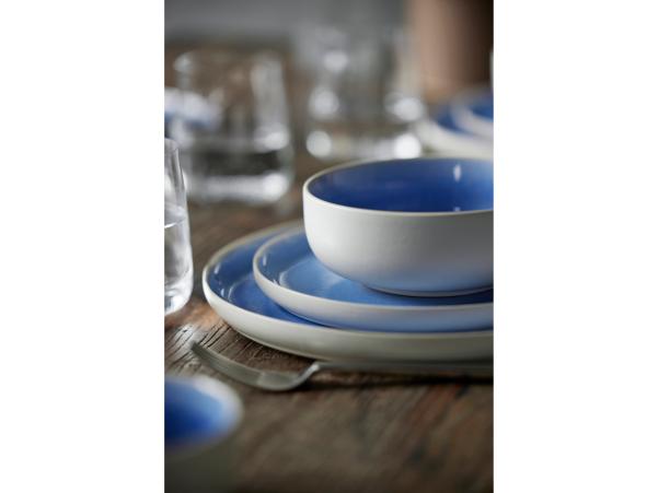 BITZ Studio Round North Lunch Plate Dia 21 Cm Matte White/Shiny River