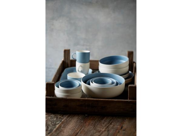 BITZ Studio Round North Lunch Plate Dia 21 Cm Matte White/Matte River