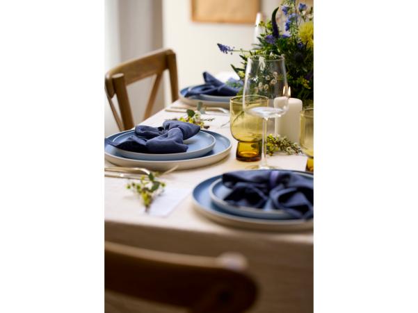 BITZ Studio Round North Lunch Plate Dia 21 Cm Matte White/Matte River