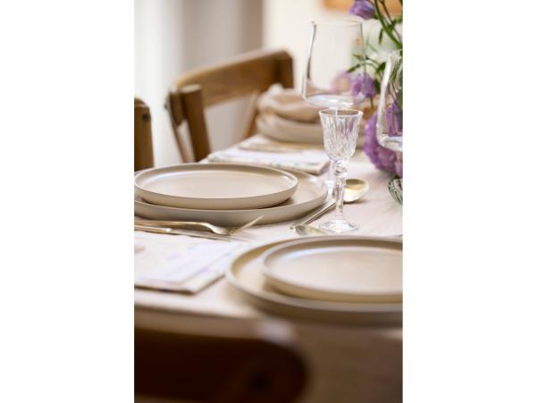 BITZ Studio Round North Lunch Plate Dia 21 Cm Matte White/Matte Sand