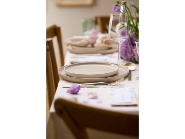 BITZ Studio Round North Lunch Plate Dia 21 Cm Matte White/Matte Sand