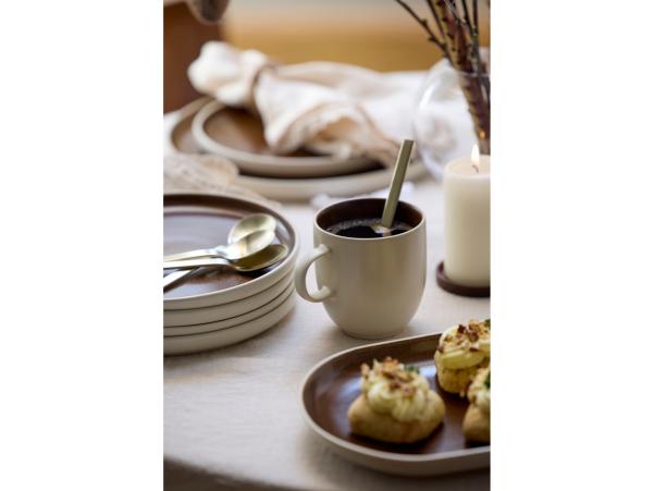 BITZ Studio Round North Mug 33 Cl Matte White/Matte Bark