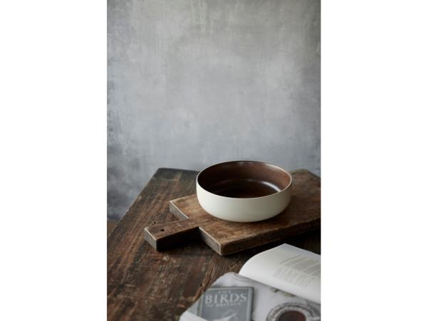 BITZ Studio Round North Pasta Bowl Dia 19 Cm Matte White/Matte Bark