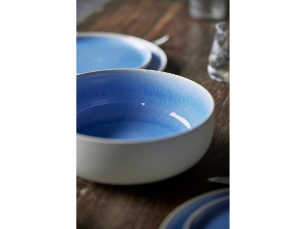BITZ Studio Round North Pasta Bowl Dia 19 Cm Matte White/Shiny River
