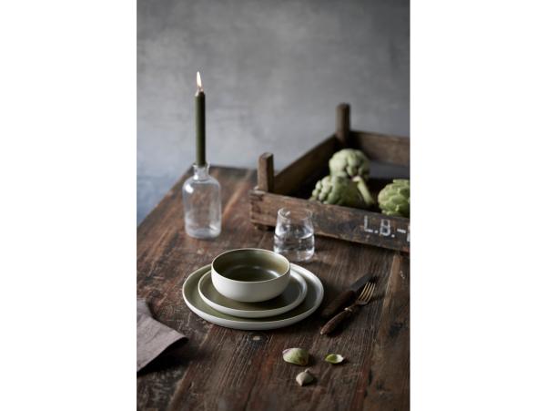 BITZ Studio Round North Pasta Bowl Dia 19 Cm Matte White/Matte Moss